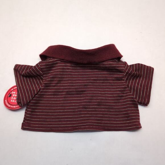 Build A Bear Golf 3 PC Outfit Khaki Shorts Polo Shirt And Hat - Picture 3 of 13